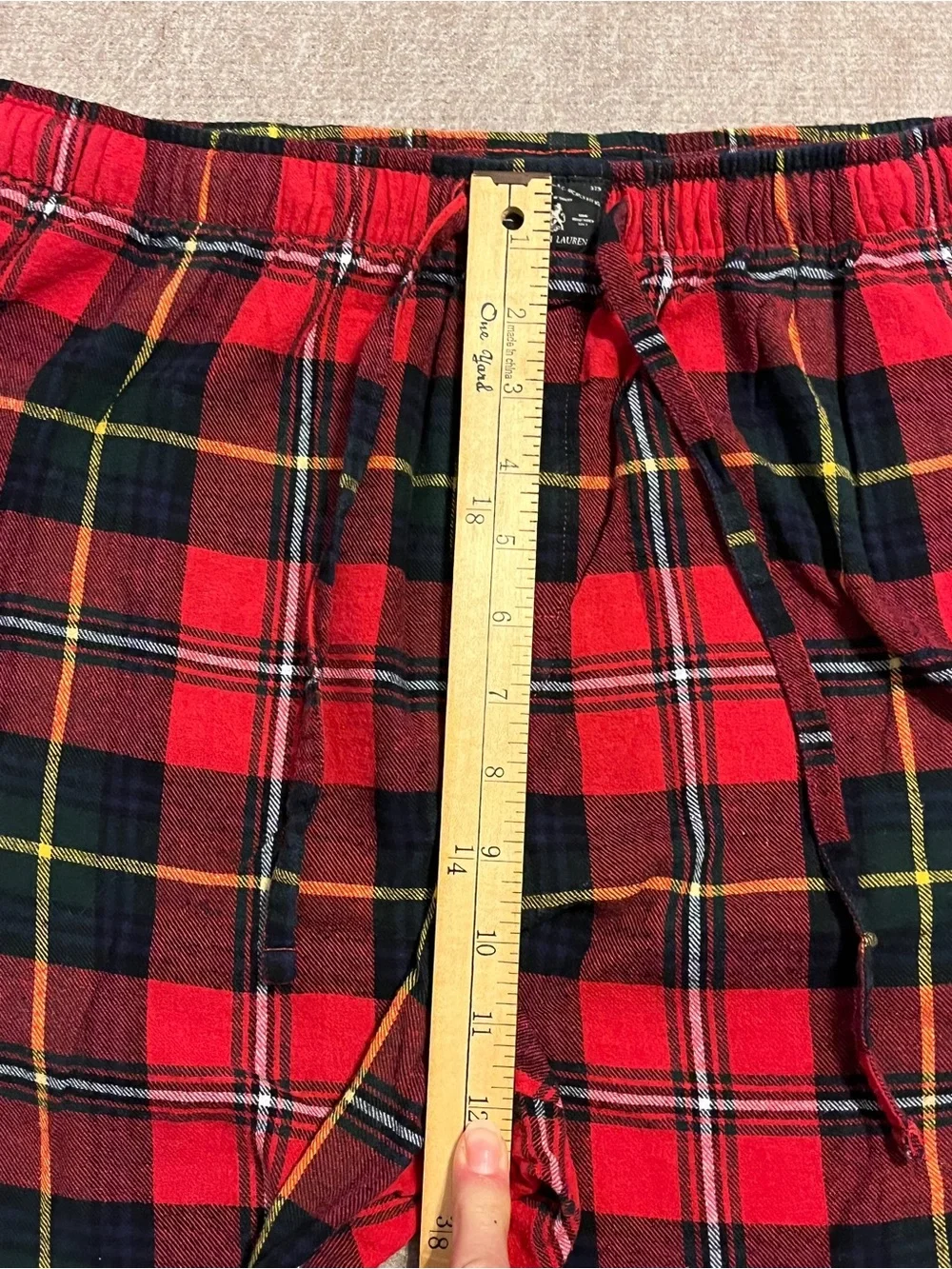 Polo Ralph Lauren Red Plaid Pajama Pants Medium Cotton Lounge